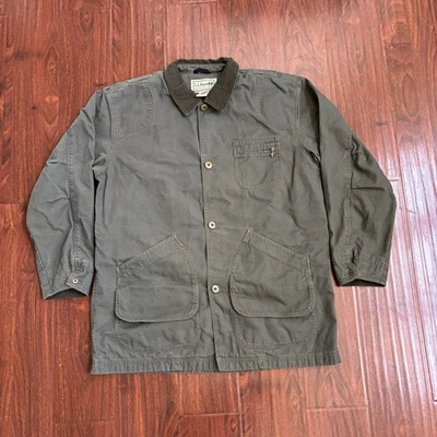 Vtg LL Bean Field Coat Chore Jacket Size XL Tall Green Flannel Lined - Image 1 of 4