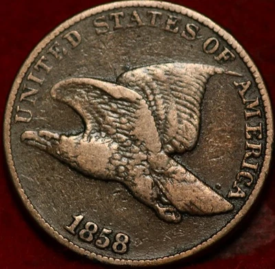 1858 Philadelphia Mint Copper-Nickel Flying Eagle Cent - Image 1 of 2