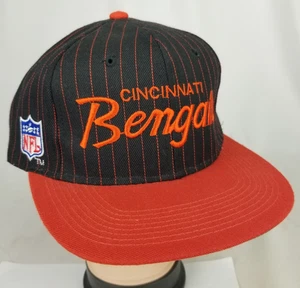 Vintage 1990er Snapback Mütze Sports Specialties Cincinnati Bengals NFL Nadelstreifen - Bild 1 von 16