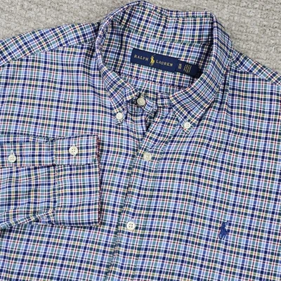Camisa Polo Ralph Lauren Para Hombre XL Multicolor Manga Larga Cuadros Pony  Foto 1 de 4