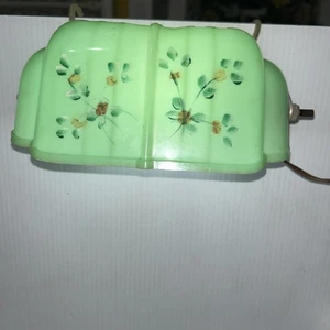 Vintage 40er Jahre REX Elektro Mfg. Bett Kopfteil Leselampe Mintgrün Jade LESEN/146j - Bild 1 von 15