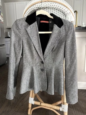 Alice + Olivia Women's XS Black/Grey Lined Blazer Jacket - Image 1 of 3