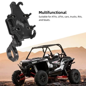 UTV Heavy Duty Phone Holder 360° Rotation UTV Phone Holder For 1.75 To 2 Inch - Photo 1 sur 12