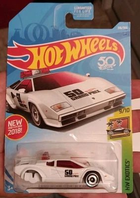 Lamborghini Countach Pace Car 2018 "ERROR" Hot Wheels blanco HW Exotics 9/10 Foto 1 de 3