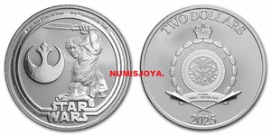 NIUE año 2025. 2 DÓLAR onza plata. Peso 31,10 gr. Ley 999. STAR WARS. - Picture 1 of 1
