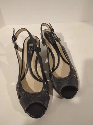 Sapatos femininos Naturalizer N5 Comfort preto biqueira aberta tamanho 8M - Imagem 1 de 4