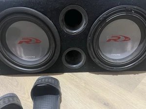Alpine R Type 12" Subwoofers X2 Includes Fusion Carpeted Box - Picture 1 of 5