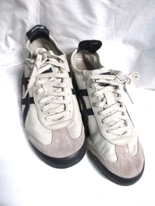 Vintage ~ Onitsuka Tiger DL408 sneakers Grey / Navy BLUE Size 9.5 - Picture 1 of 5