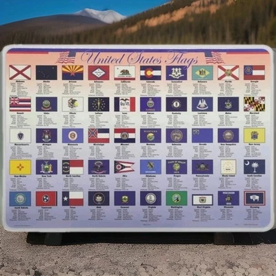 Painless Learning Placemat: United States Flags - Image 1 of 2