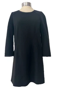 Comptoir Des Cotonniers Dress Little Black Dress Lbd Long Sleeves Mini 40 10-12 - Picture 1 of 23