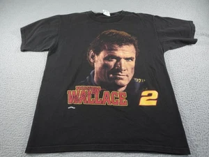 Vintage Nutmeg Rusty Wallace Shirt Mens XL Black Big Graphic NASCAR Racing 90s - Picture 1 of 9