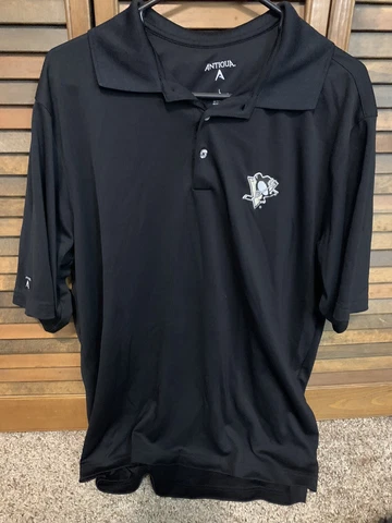 Antigua Pittsburgh Penguins Short Sleeve Polo / Large Cover