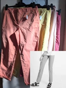 M&S (Marks and Spencer) Chino Trousers Orange Pink Blue White Stone RRP £19.50 - Picture 1 of 29