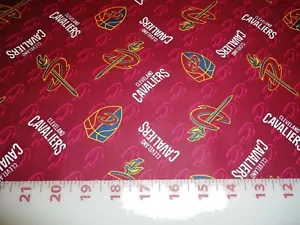 (1/4 Yard) Cleveland Cavaliers Cotton Fabric (9" x 42")  - Picture 1 of 2