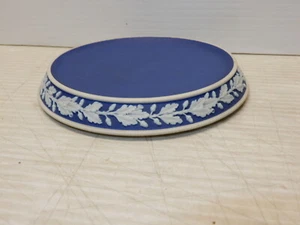 ANTIKER WEDGWOOD DUNKELBLAUER JASPIS DIP UNTERSETZER CA. 1860 - Bild 1 von 5