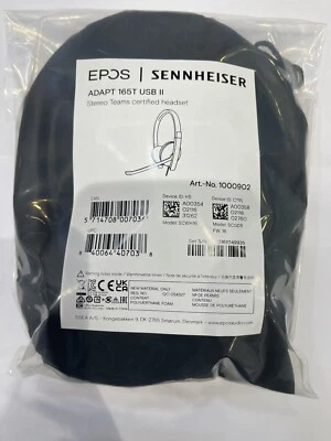 EPOS Sennheiser ADAPT 165T USB II Stereo Computer Headset  Black with 3.5mm Jack - Image 1 of 4