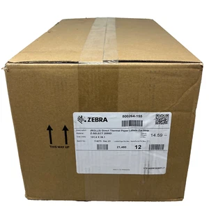ZEBRA 800264-155 CF. 12 Rolls 21.480 Labels 102Mm X 38Mm Z-SELECT 2000D - Picture 1 of 1