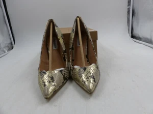 STEVE MADDEN VALA GOLD SNAKE WOMENS 4 INCH HEELS SIZE 8.5 - Picture 1 of 3