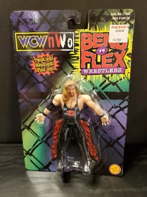 KEVIN NASH WCW Toybiz Bend 'N' Flex 摔跤手全新密封柴油罕见全新无标签 WWE — 第 1/2 张图片