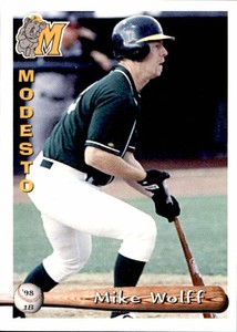 1998 Modesto A's Grandstand #30 Mike Wolff Granger Indiana IN Baseball Card