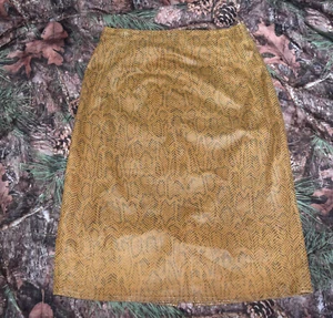 De colección. "Falda lápiz de cuero genuino de gamuza para mujer Vakko talla 10 cintura 29,5" - Imagen 1 de 8
