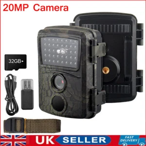 Wildlife Trail Camera 1080P Game Night Vision Outdoor Motion Hunting Cam 32GB TF - Picture 1 of 14