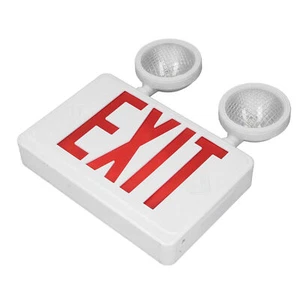 Emergency Exit Light Sign IP65 LED Double Head Emergency Light Red Exit Sign - Picture 1 of 24