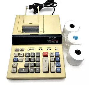 Vintage Sharp EL 2615G calculator 2 color ribbon print W/GT function + Paper - Picture 1 of 10