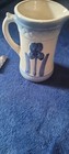 Antique Blue and White IRIS Salt Glaze Milk Pitcher Stoneware