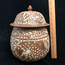 Museum 15th-16th c Huge Thai Sawankhalok Ceramic Jar w/lid and TL documentation