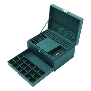 Large Jewelry Box Organizer Storage Case For Necklaces Rings Earrings Women Gift - Picture 1 of 22