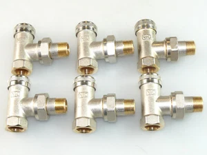 6x DANFOSS RLV RÜCKLAUFVERSCHRAUBUNG 3/8" ECK DN10 RÜCKLAUFVENTIL HEIZKÖRPER - Bild 1 von 1
