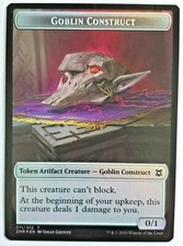 MTG Zendikar Rising FULL ART FOIL Double Token GOBLIN CONSTRUCT // KOR WARRIOR