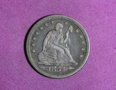1854- seated liberty Quar-Dol #P20815 - Image 1 of 2