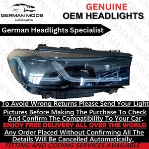 BMW 5 SERIES 2020-24 SHADOW EDITION LED HEADLIGHT RIGHT/DRIVER SIDE GENUINE OEM - Picture 1 of 8
