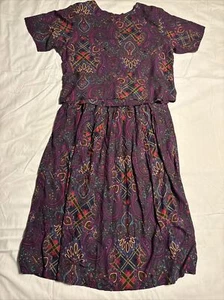 Set top e gonna Sag Harbor colorati anni 90 usati in ottime condizioni taglia Large M - Made in USA - Foto 1 di 14
