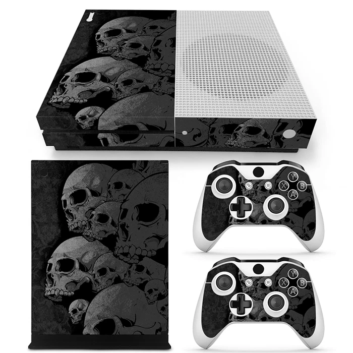 Xbox One S Skin Design Foils Sticker Screen Protector Set - Skulls Motif - Image 1 of 1