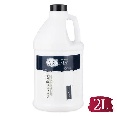 ARTINA Acrylfarbe 2000ml Acrylfarben Farbe Malfarbe Malen Acryl Künstlerfarbe Titanweiß