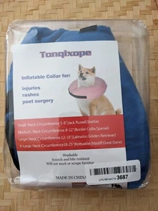 Tonqixope Inflatable Dog Collar-Soft Protective Cone Washable BlueXL 18-25" Neck - Picture 1 of 1
