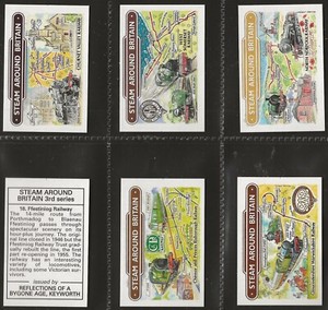 REFLECTIONS OF A BYGONE AGE-FULL SET- STEAM AROUND BRITAIN 1994 (3RD M6 CARDS)