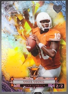 Vince Young 2/2 2024 Comodín 7 Cartas Stud Naranja Texas Tennessee Titans SSP - Imagen 1 de 2