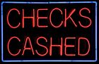 Checks Cashed Bar 24"x16" Neon Sign Lamp Light Hanging Nightlight Business EY