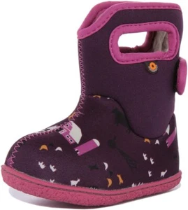 Baby BOGS Kinder Kleinkind wasserdicht isoliert warm Winterstiefel lila Blumen - Bild 1 von 8