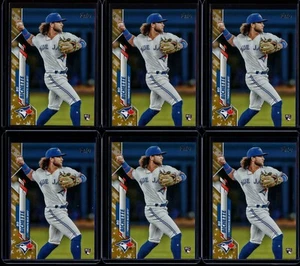 2020 Topps Complete Set #78 Bo Bichette Gold Stars Parallel RC 6 Card Lot Rookie - Picture 1 of 2