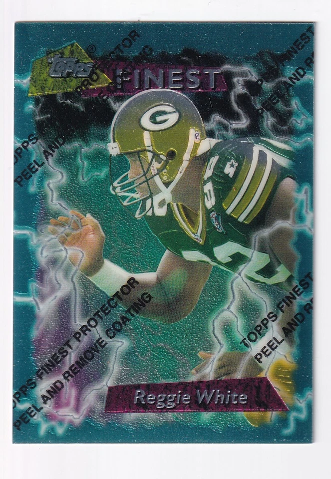 Reggie White 1995 Topps Finest NFL Football Trading Card # 84 Green Bay - Image 1 of 1