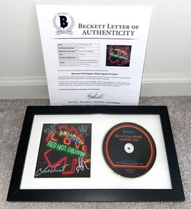 RED HOT CHILI PEPPERS BAND SIGNED UNLIMITED LOVE FRAMED CD RHCP BAS - Picture 1 of 3
