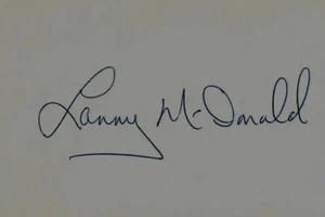 "Toronto Maple Leafs" Lanny McDonald Signed 3X5 Card COA - Picture 1 of 2