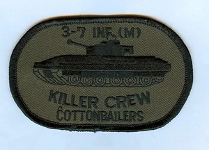 3-7th INFANTRY (M) "KILLER CREW  COTTONBAILERS" POCKET PATCH - MINT - Picture 1 of 1