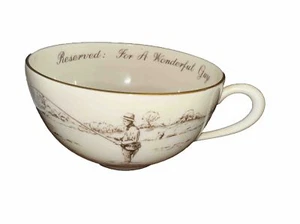 Vintage LENOX Reserved for a Wonderful Guy Fishing Angler Coffee Mug - Picture 1 of 7