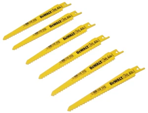 DeWALT 6 piezas 6" 6 TPI hoja recíproca cónica bimetálica para corte de madera - Imagen 1 de 2